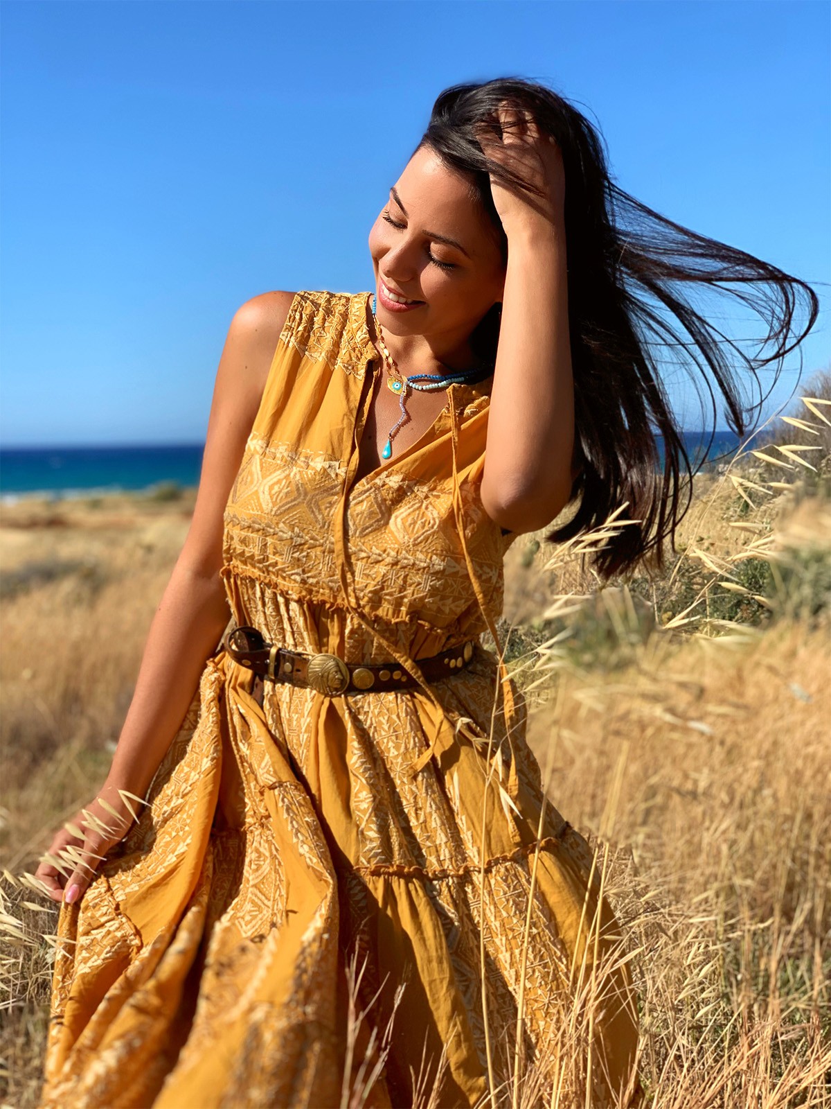 model wearing jewelry