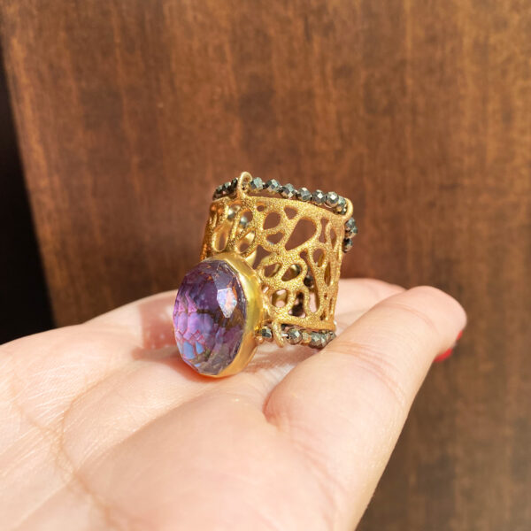purple copper ring pyrites