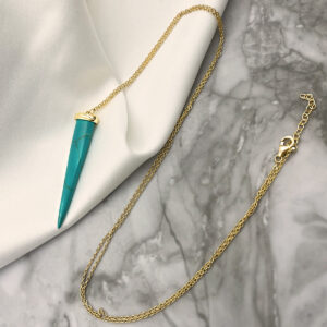turquoise tooth necklace