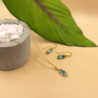 VOT earrings σκουλαρίκια swarovski marquise romvos aqua γαλάζιο μπλε light blue