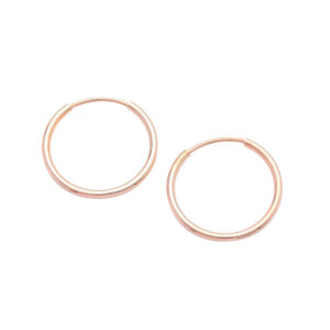 Simple rose gold plated silver 925 hoop earrings ροζ χρυσό κρίκοι
