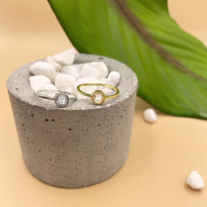 women's ring solitaire engagement silver zircon δαχτυλίδι γυναικείο μονόπετρο ζιργκόν ασήμι επίχρυσο gold plated