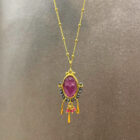 Venetian glass fuchsia heart necklace, Κολιέ φούξια καρδιά γυαλί Βενετίας, tonia makri