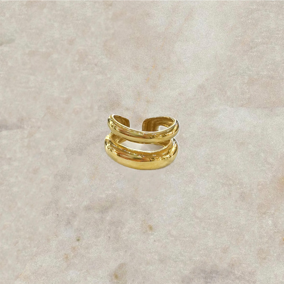 Handmade sterling silver double band ring Χειροποίητο ασημένιο δαχτυλίδι με διπλή μπάντα