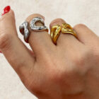 Handmade Sculptural Silver Ring, Χειροποίητο sculptural Δαχτυλίδι Ασήμι, kynthia greek jewellery workshop
