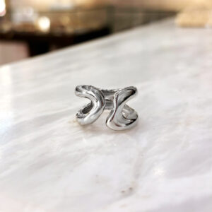 Handmade Sculptural Silver Ring, Χειροποίητο sculptural Δαχτυλίδι Ασήμι, kynthia greek jewellery workshop