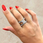Handmade Sculptural Silver Ring, Χειροποίητο sculptural Δαχτυλίδι Ασήμι, kynthia greek jewellery workshop